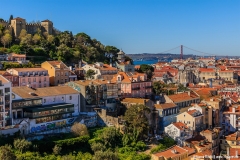 Miradouro mit Blick über Alfama und Ponte de 25 Abril