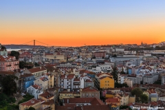 Miradouro von Lissabon zum Sonnenuntergang