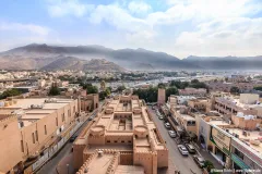 Blick vom Nizwa Fort über den Souq und die Altstadt von Nizwa