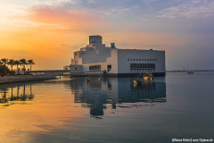 Museum für Islamische Kunst in Doha bei Sonnenuntergang