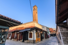 Sahat Kula der Glockenturm in der Altstadt von Sarajevo