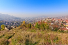 Blick von der  Weißen Bastion über Sarajevo
