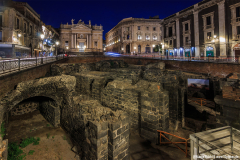 Anfiteatro in Catania am Abend
